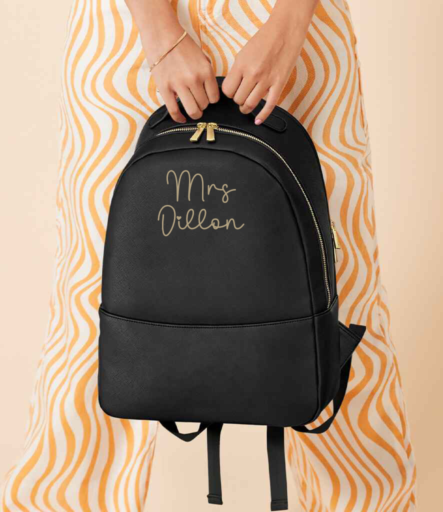 Faux Leather Backpack