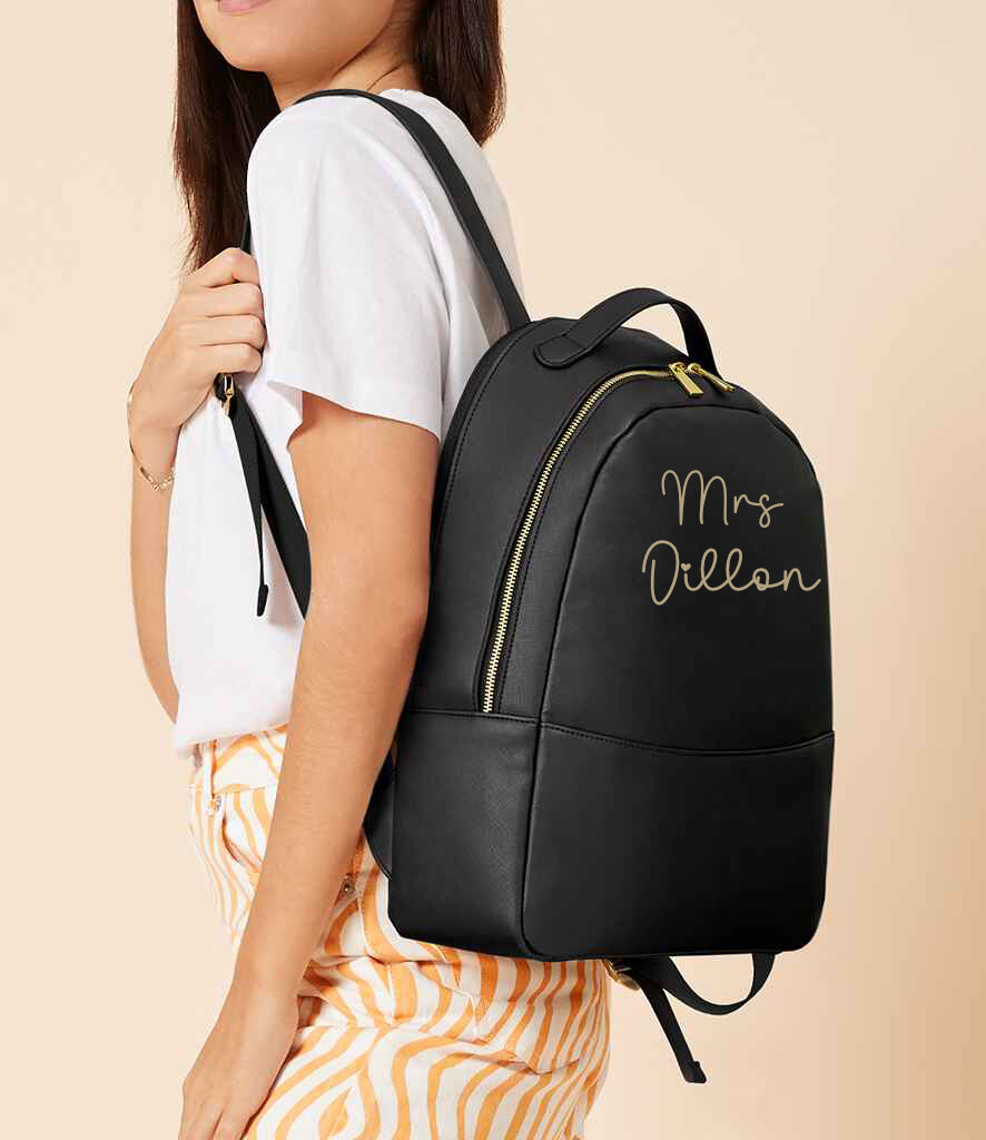 Faux Leather Backpack