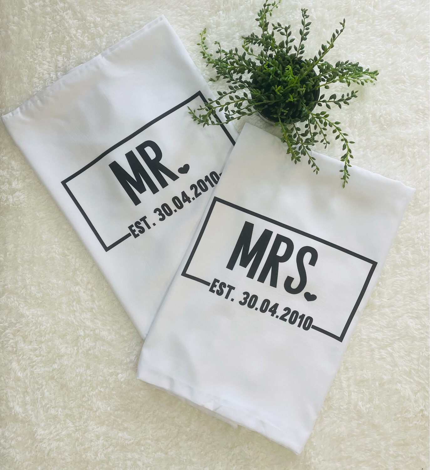Mr &amp; Mrs Pillowcase covers