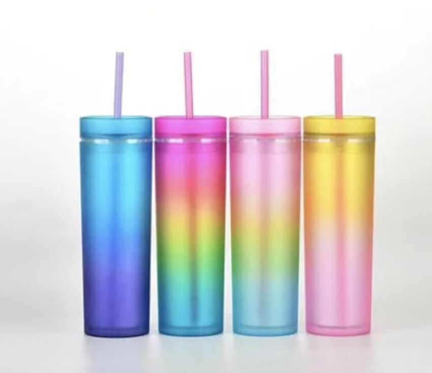 Ombré 16oz Skinny Tumbler Personalised