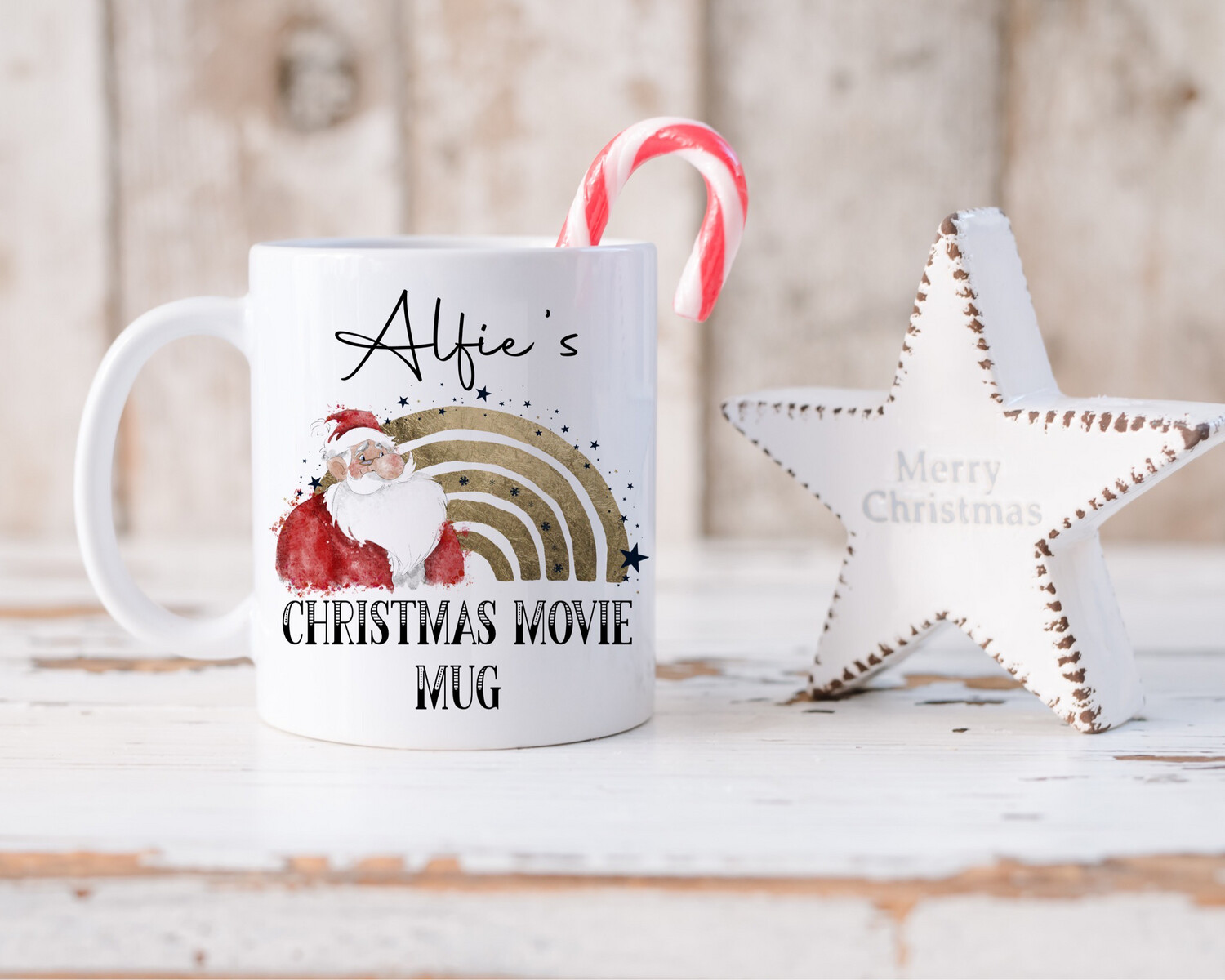 White Christmas Mugs