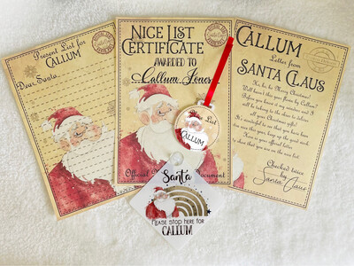 Father Christmas Letters And Certificate Pack