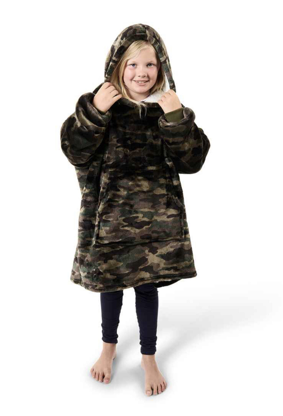 Kids Oversized Fleece Hooded Blanket