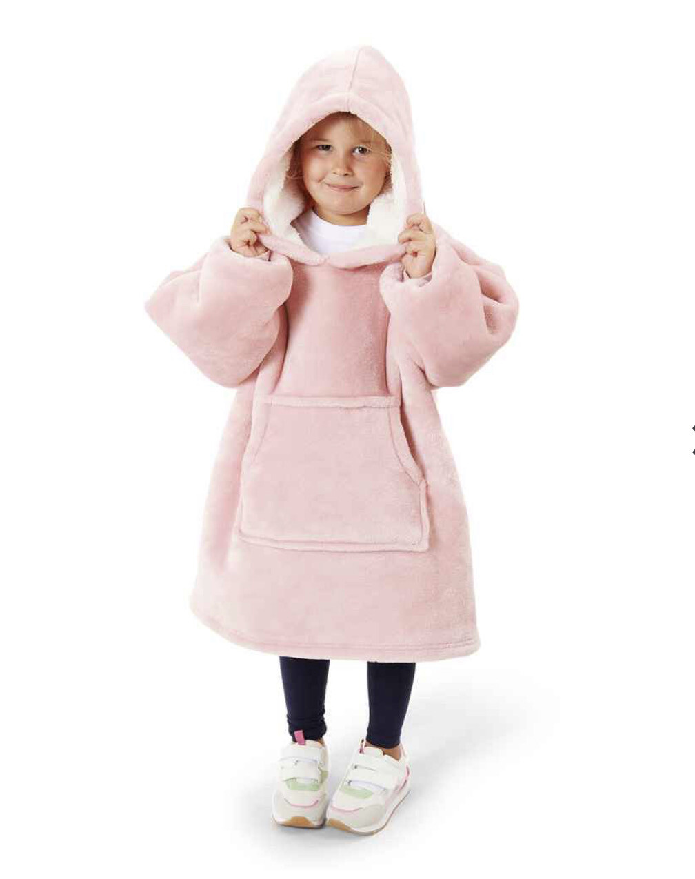 Kids Oversized Fleece Hooded Blanket