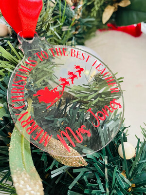 Personalised Bauble Teacher