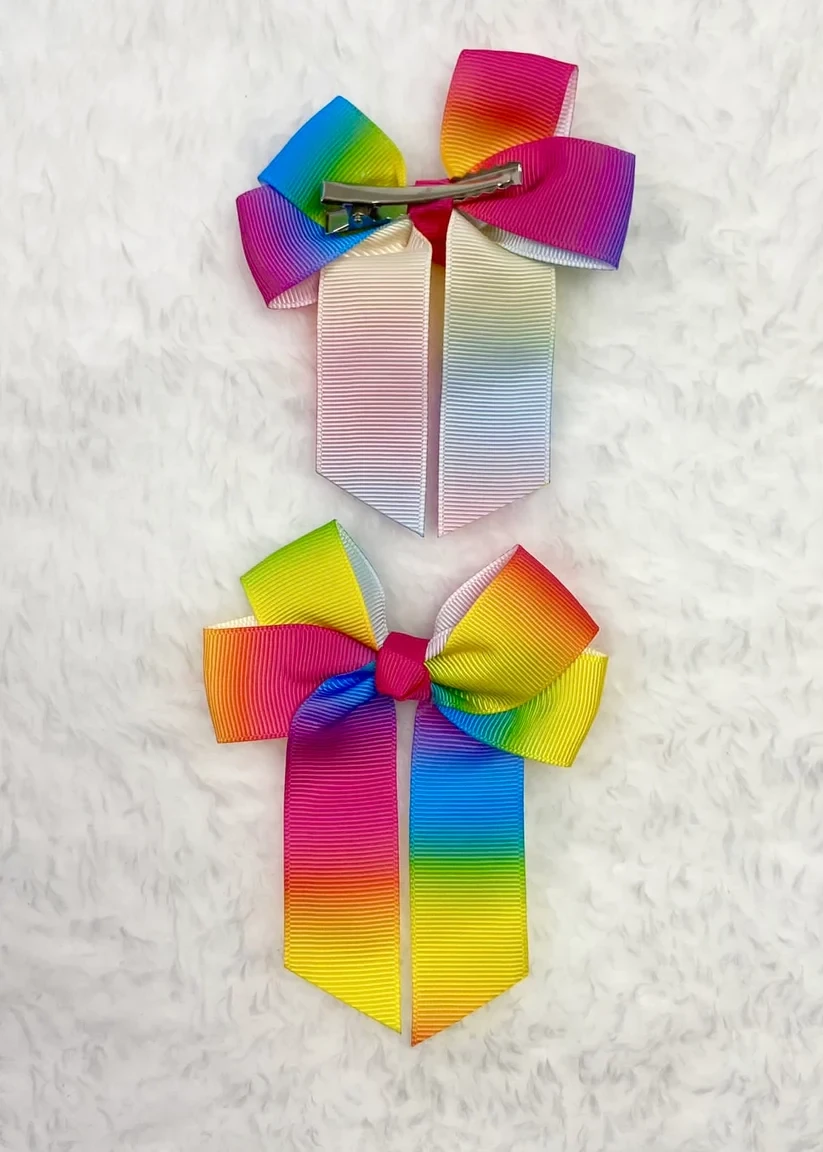 Rainbow Hair Bow