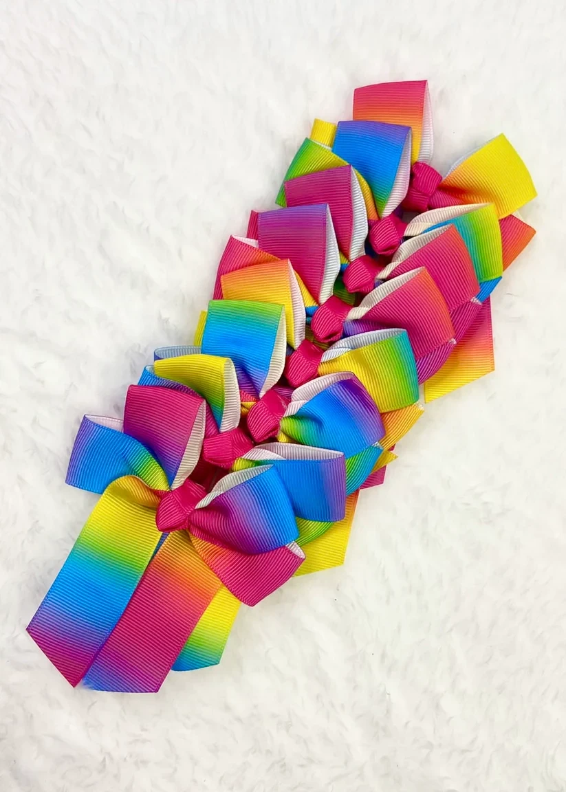 Rainbow Hair Bow