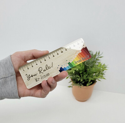 Teacher Crayon Ruler Personalised