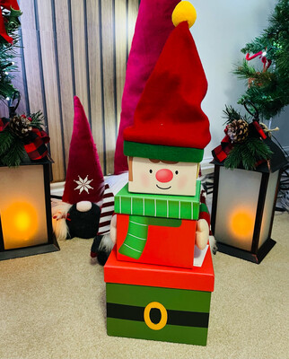 Elf Christmas Eve Stacking Boxes
