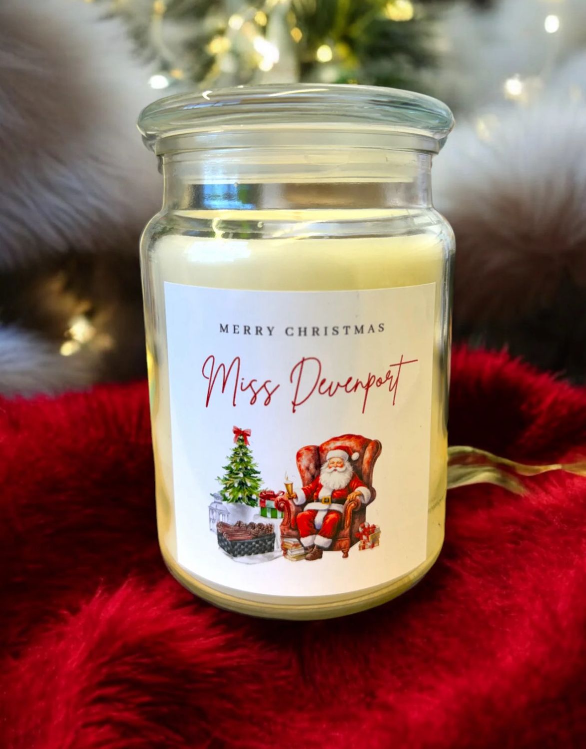 Merry Christmas Candle Sticker