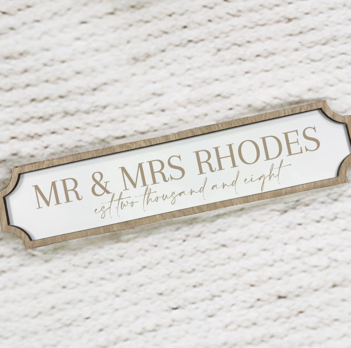 Street Sign Oak Veneer