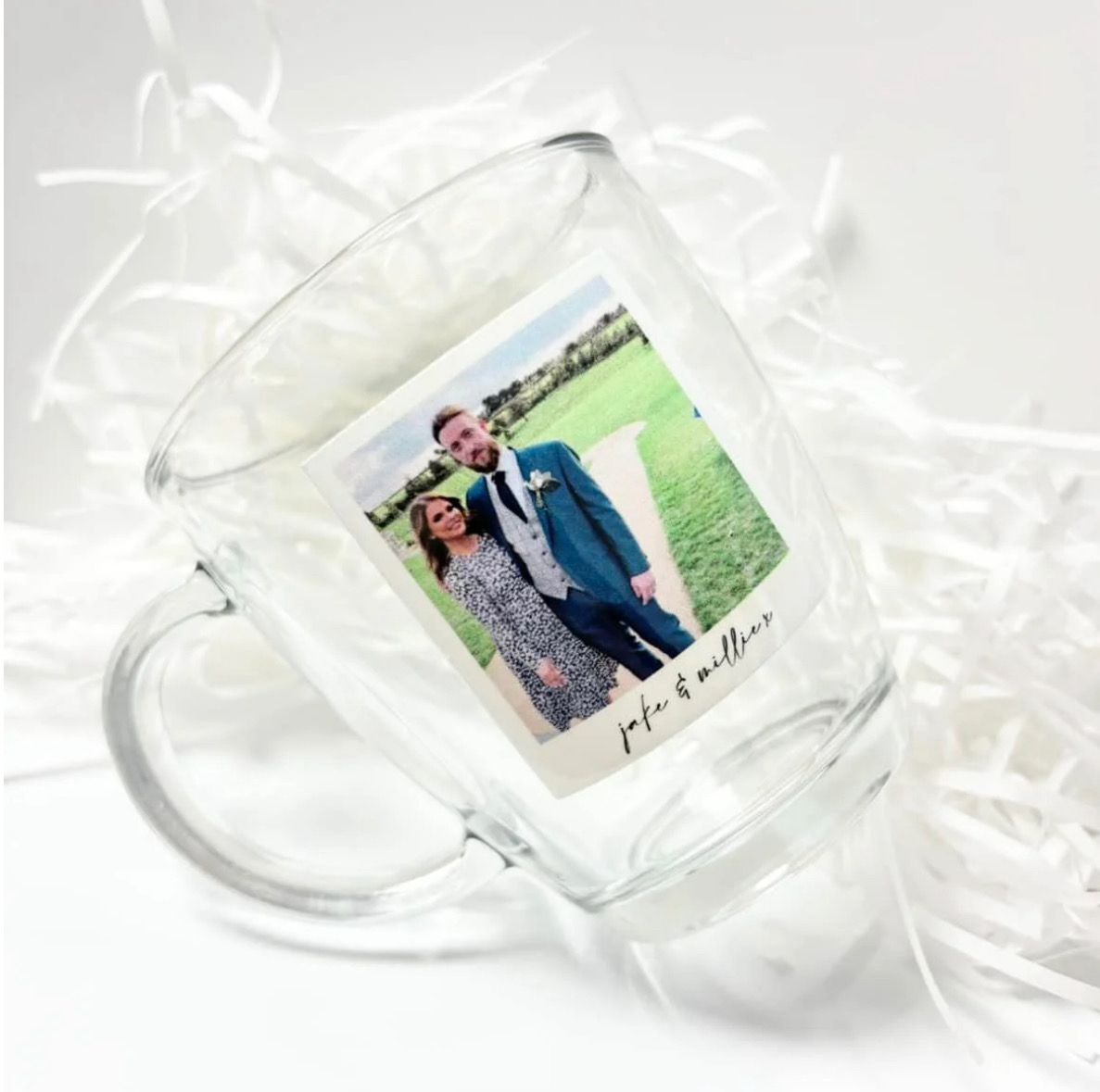 Polaroid Style Glass Mug