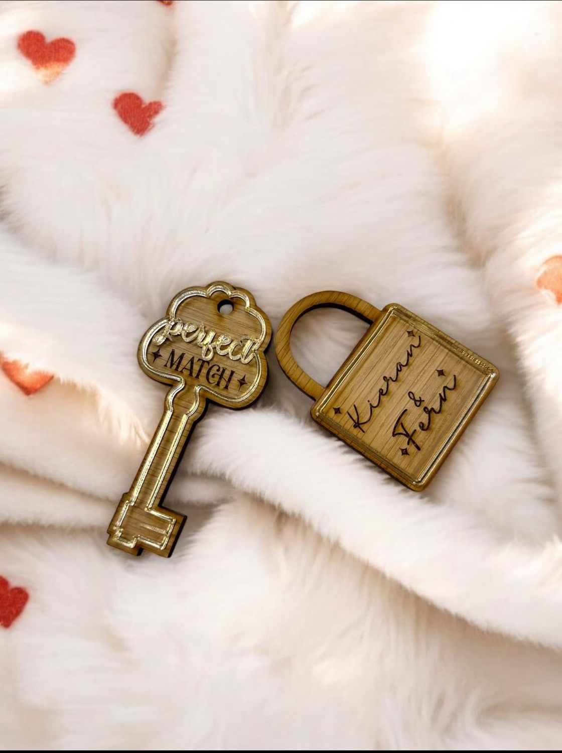 Engraved Key &amp; Padlock Set