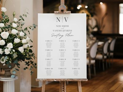 Acrylic Initial Table Plan Sign