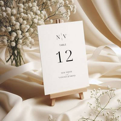 Acrylic Initial Table Number Sign