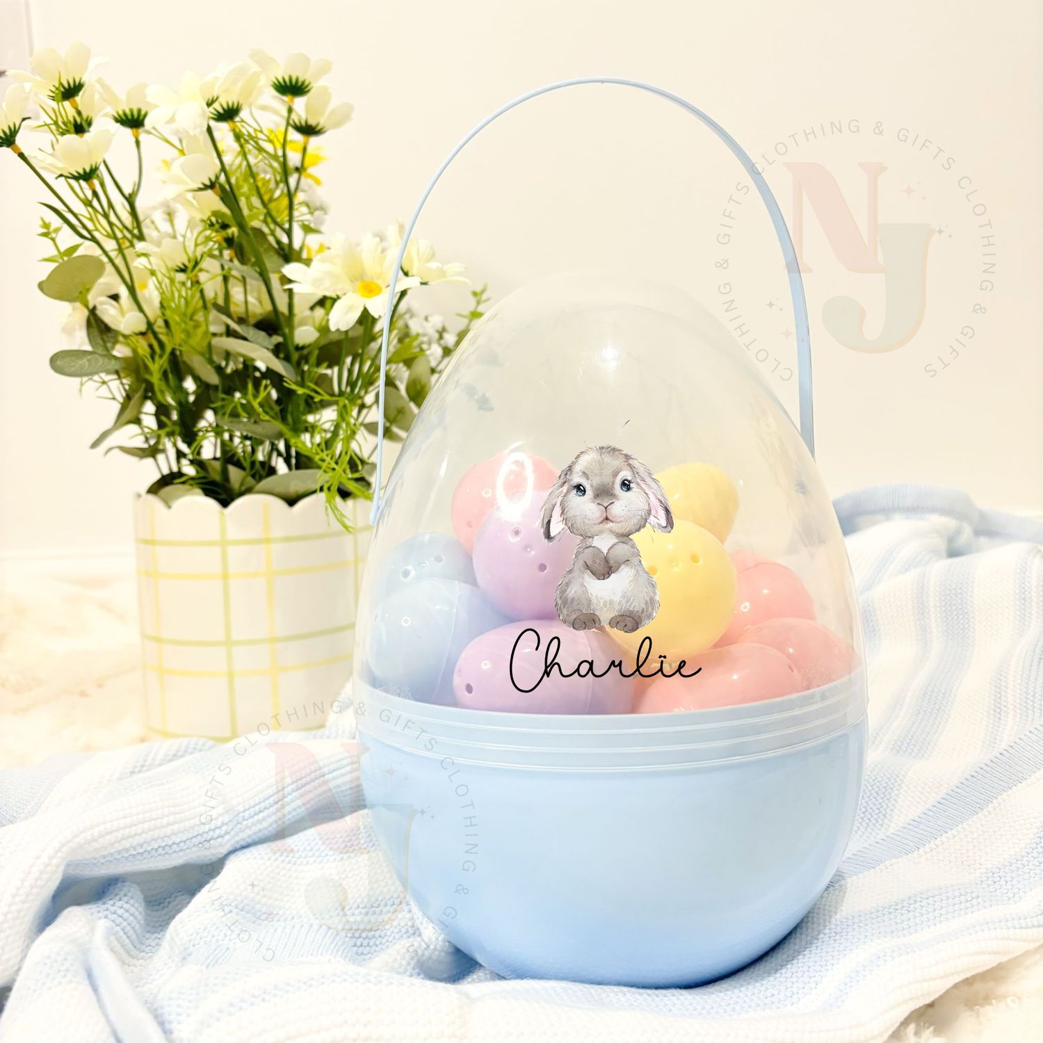 Large Fillable Easter Egg Personalised