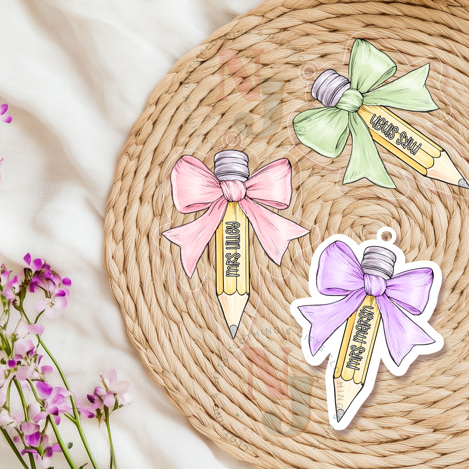 Teacher Pencil Keyrings