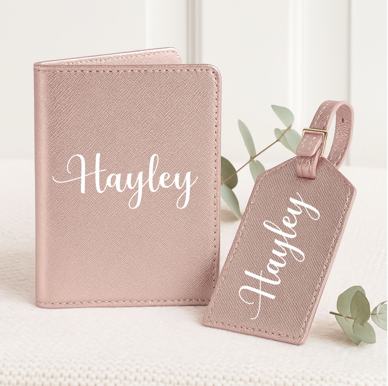Passport Cover and Matching Luggage Tag Personalised