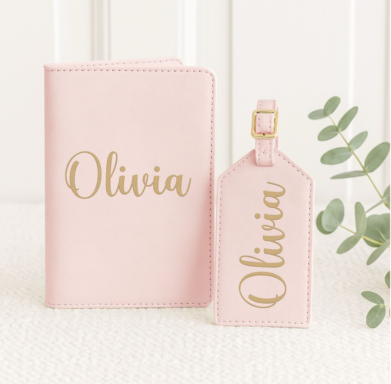 Passport Cover and Matching Luggage Tag Personalised