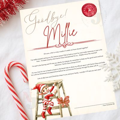 Elf Arrival And Goodbye Letters