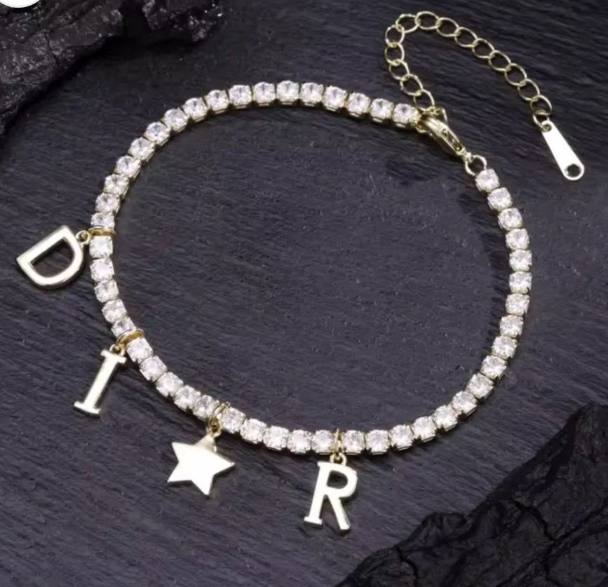 Personalised Star And Initials Bracelet