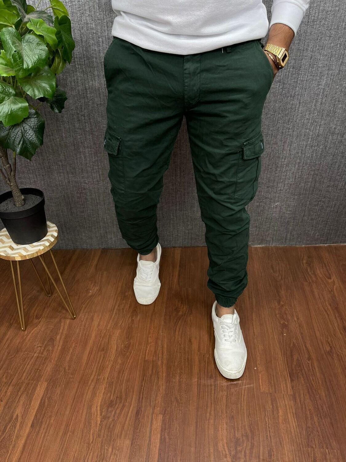 Perfect Fit FOREST GREEN Premium Cargo Joggers