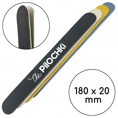 Einwegfeilen für Metall-Untersatz,  Flach 180 mm 100 grit (50 St.) schwarz WS