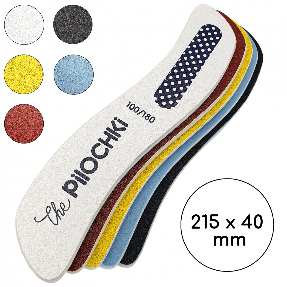 Pedikürefeile, Welle 80/150 grit 215 mm weiß