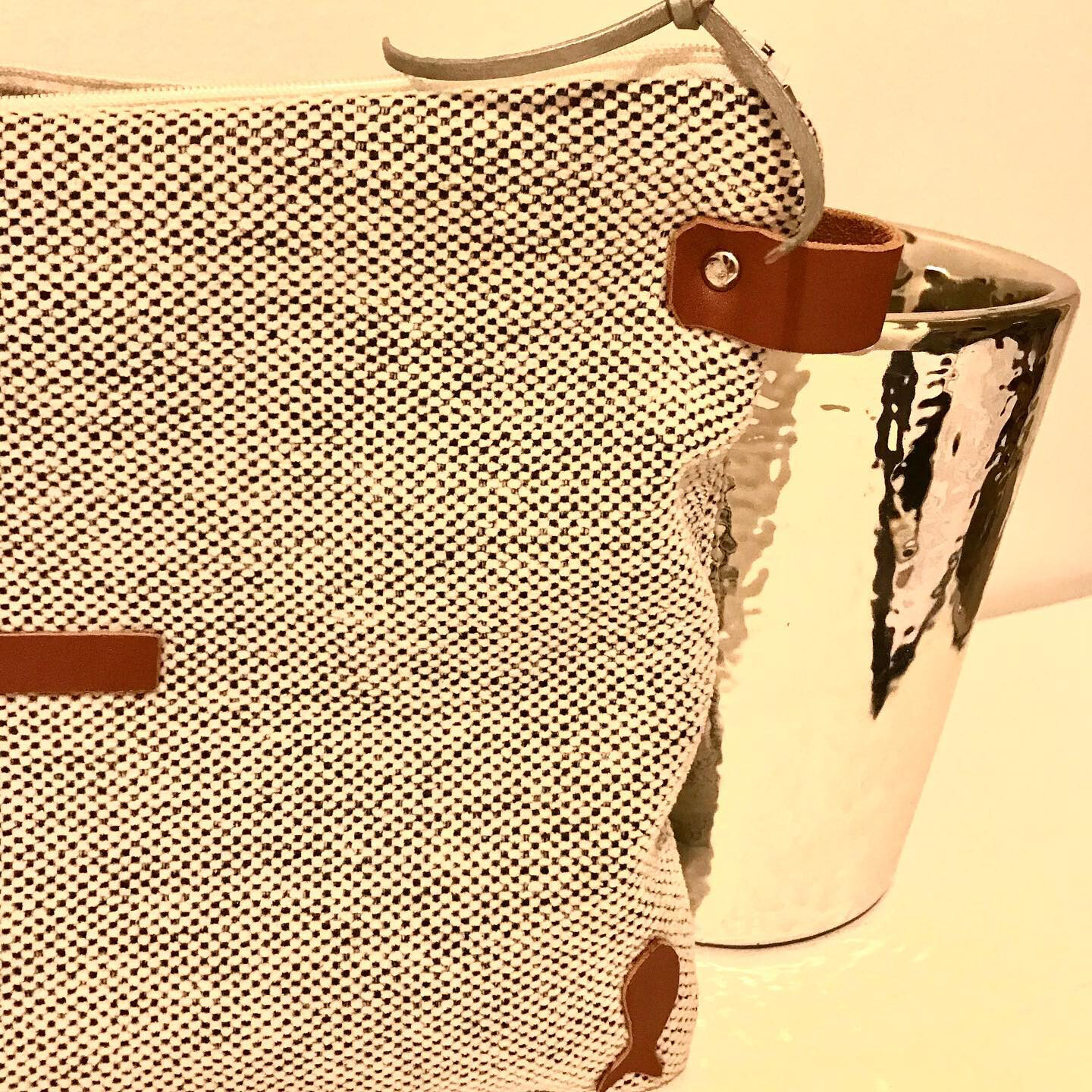 POCHETTE MILLA EN LIN GRIS CHINE