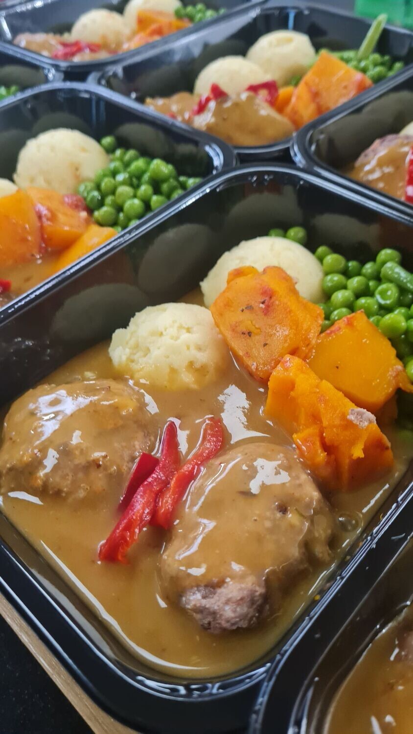 Beef Rissoles with Gravy