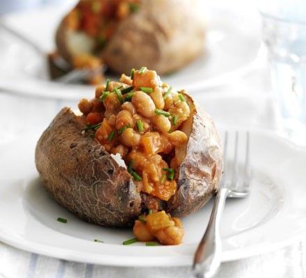 Baked Smashed Potato with Salad