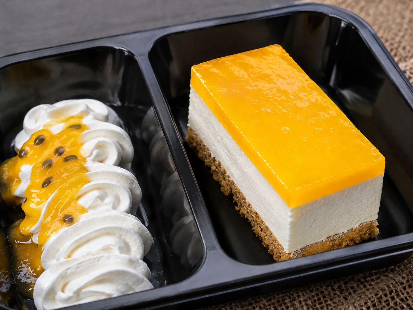 Mango & Vanilla  Cheesecake with Cream