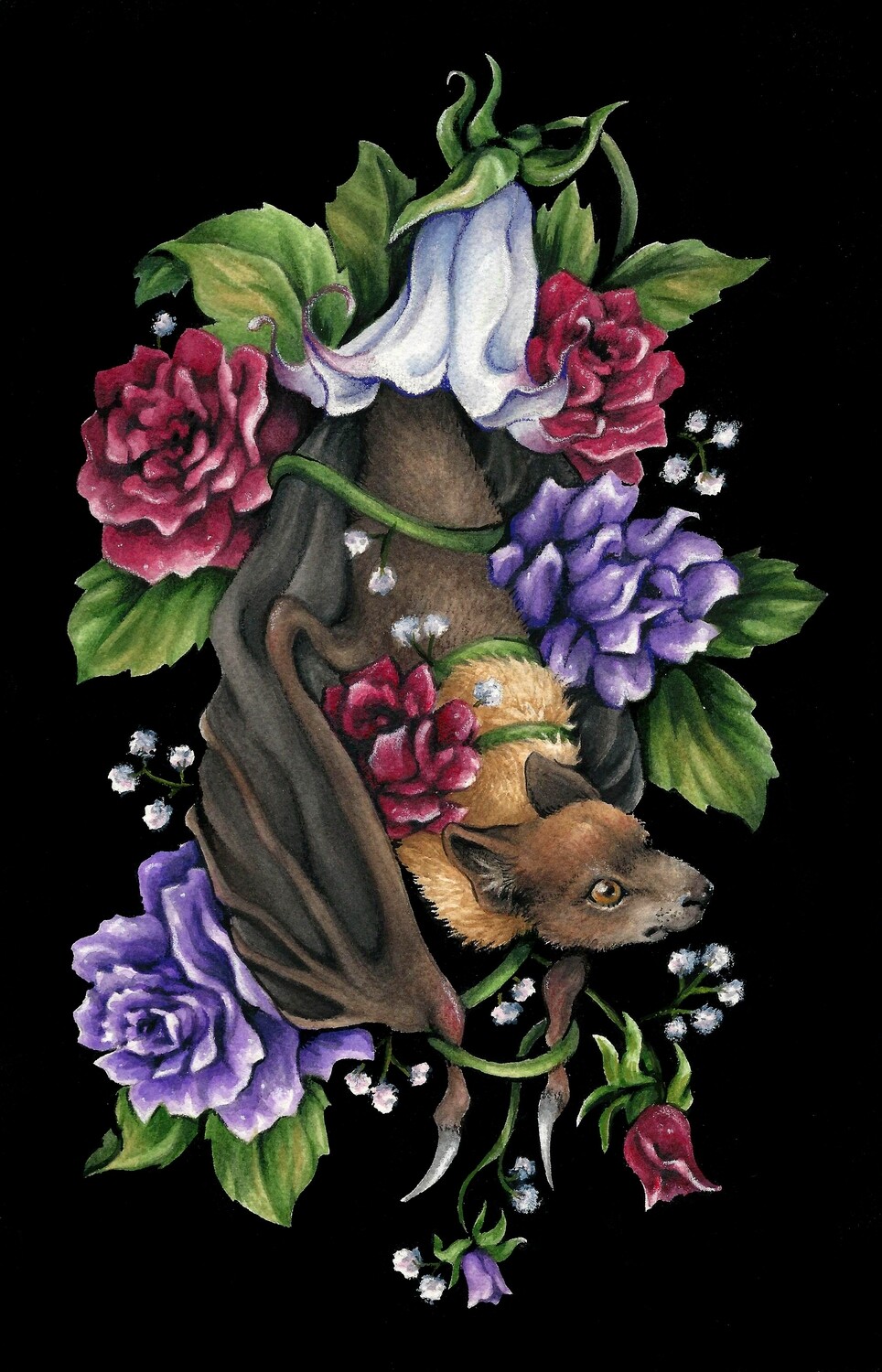 "Forbidden Fruit Bat" Art Print