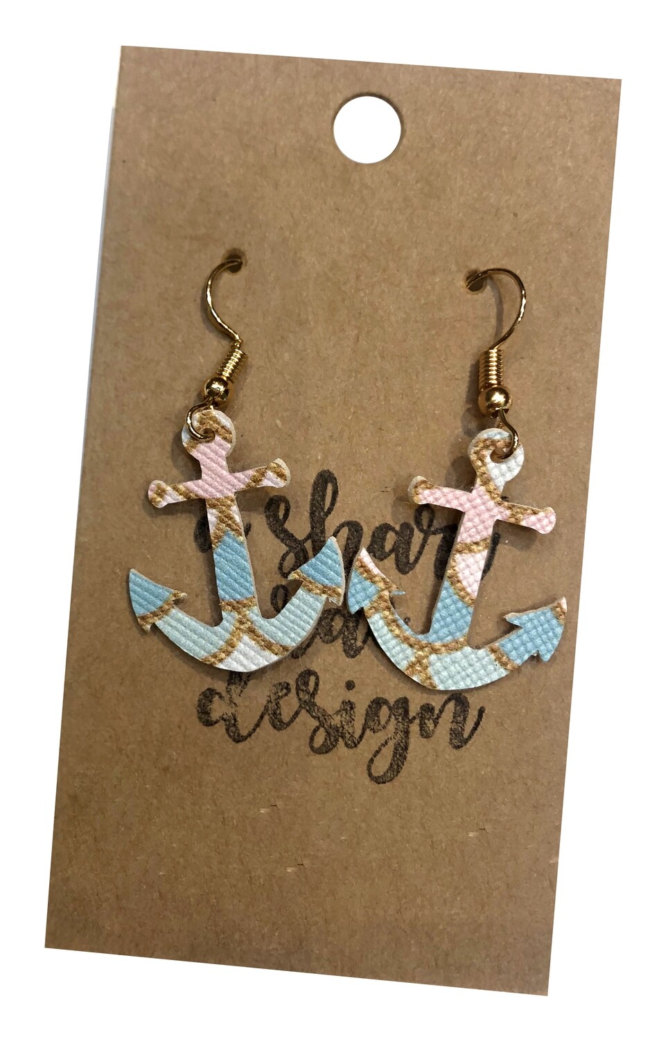 Anchor Mermaid Scales Pink &amp; Blue