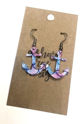 Anchor Mermaid Scales Purple