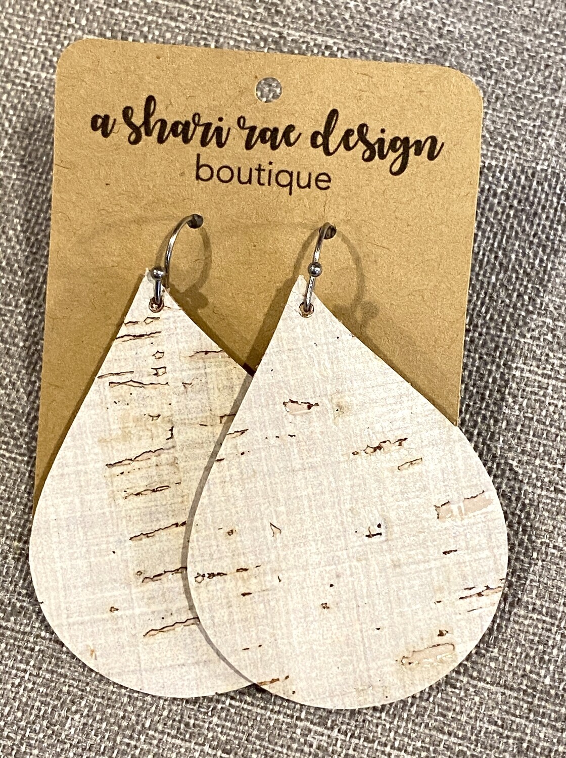 Natural Linen Tear Drops