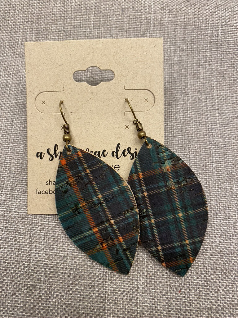 Green Plaid Leaf