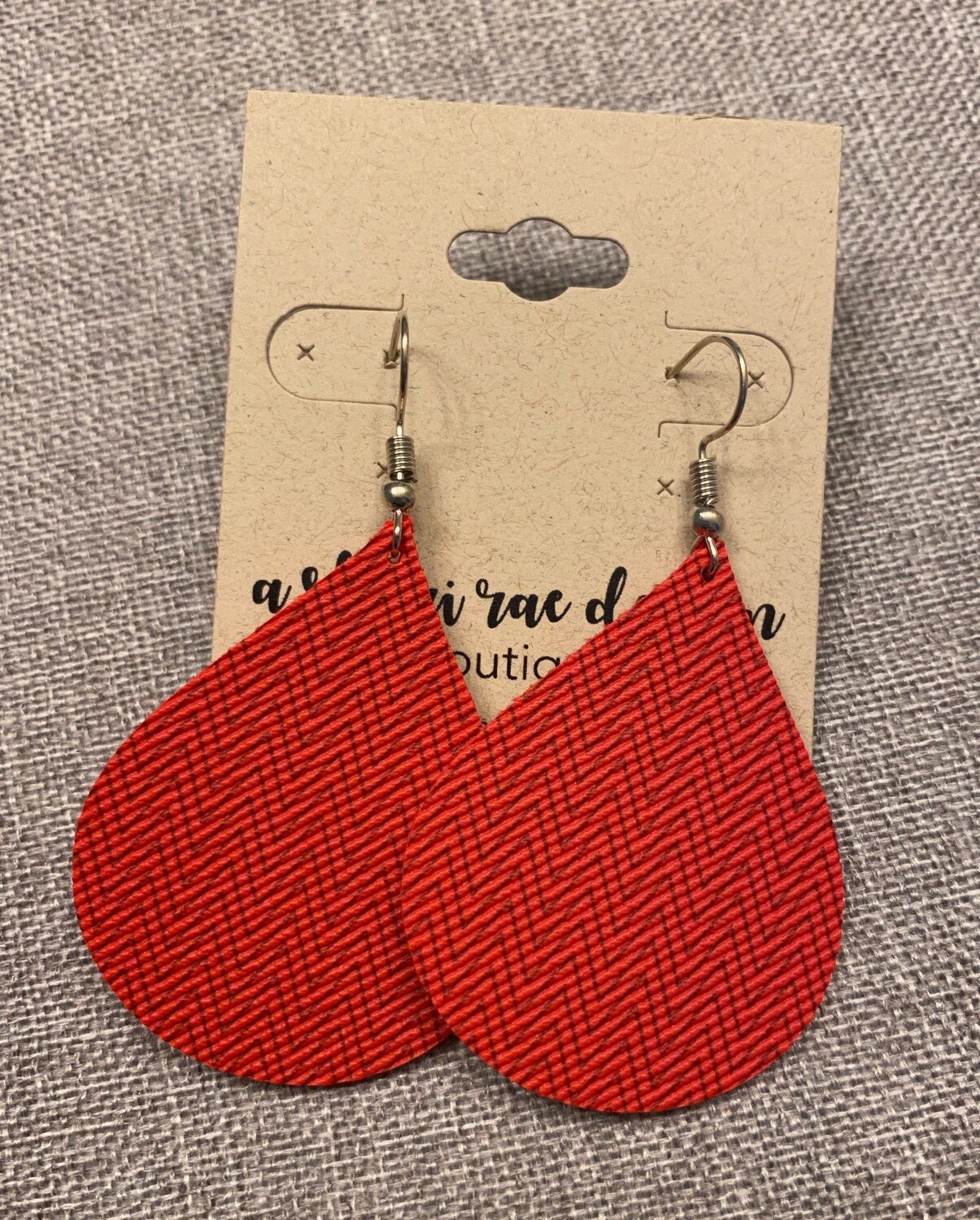 Red Chevron Tear Drops