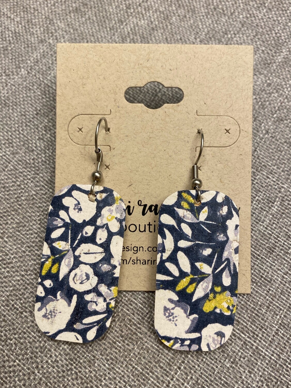 Flowers on Navy Bars