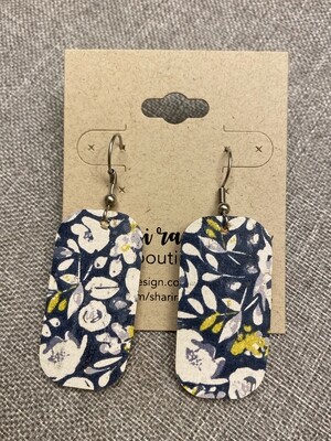 Flowers on Navy Bars