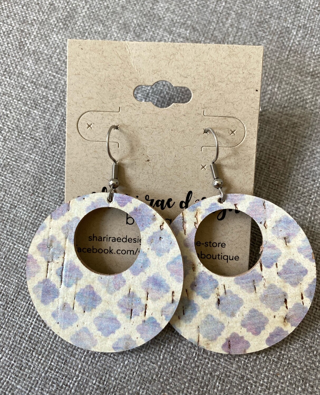 Periwinkle Diamond Circle Cutouts