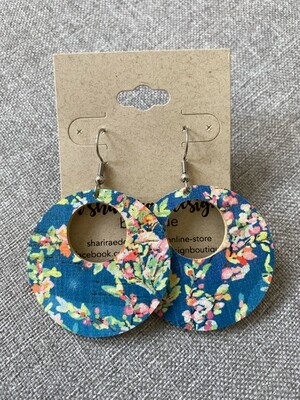 Blue Bouquet Circle Cutouts