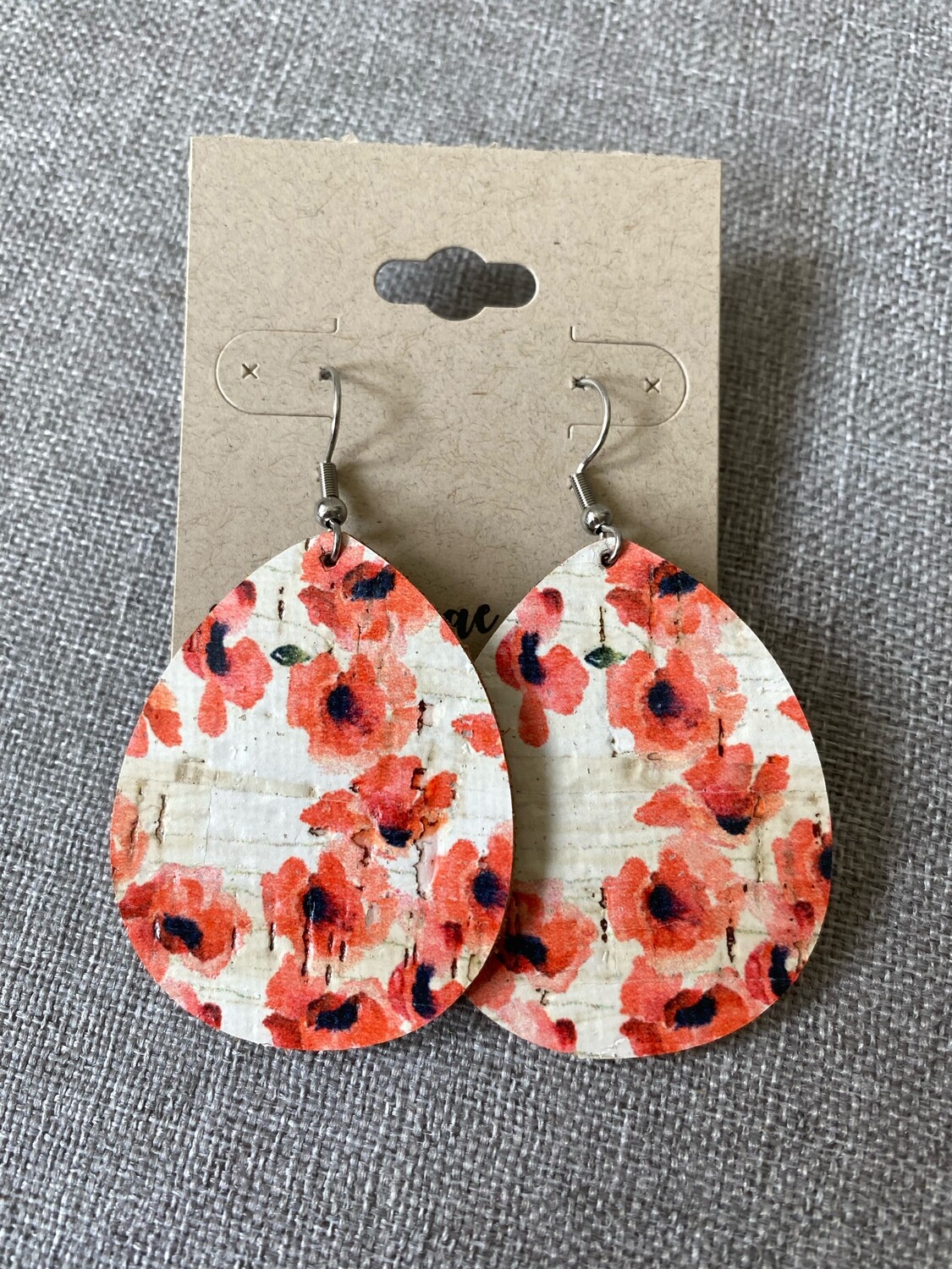 Red Poppy Drops Large