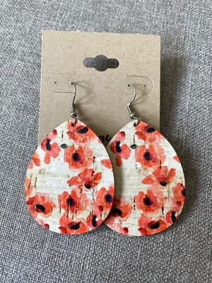 Red Poppy Drops Large
