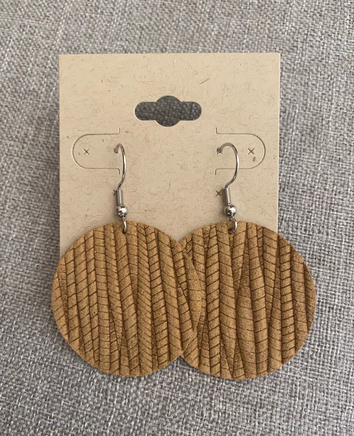 Latte Gold Palm Leaf Circles