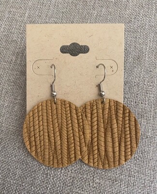 Latte Gold Palm Leaf Circles