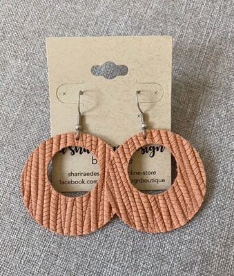 Peach Palm Circle Cutouts