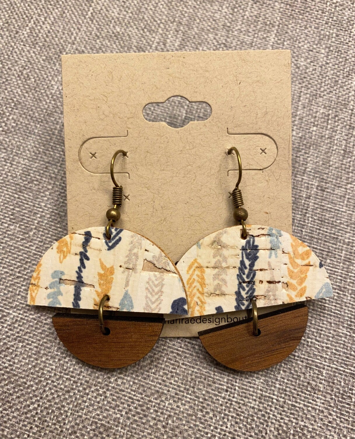 Fall Feathers Wood Half Moons