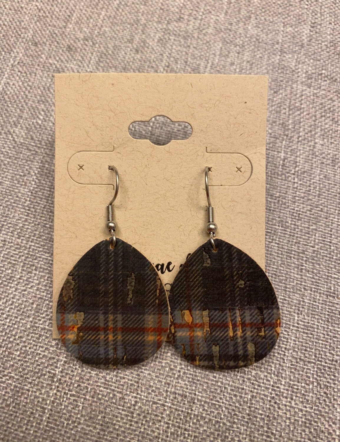 Dark Navy Plaid Drops XS