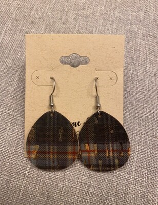 Dark Navy Plaid Drops XS